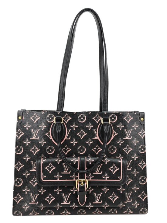 Louis Vuitton Handbags - Louis Vuitton Onthego MM Fall for You Neo Monogram Printed Canvas Tote Bag Blac